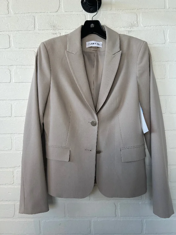 peacoats for womenBlazer By Calvin Klein In Tan, Size: S