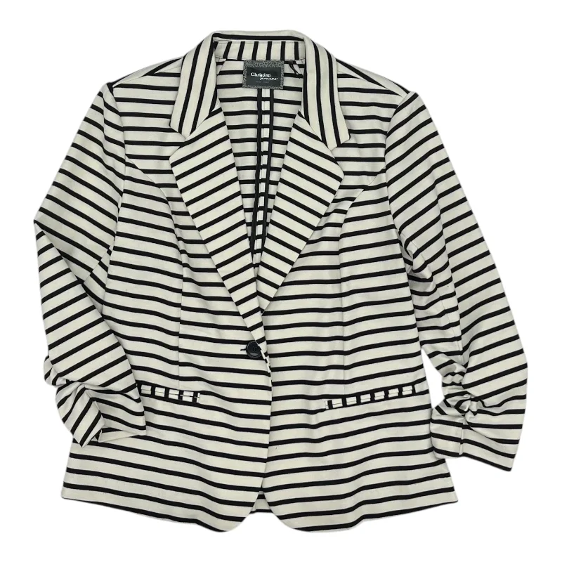 women's coats for casual FridaysBlazer By Christian Siriano In Striped Pattern, Size:M