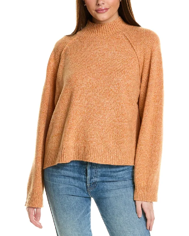 Dressy SweatersCollaboration Melange Boxy Mock Neck Cashmere Sweater