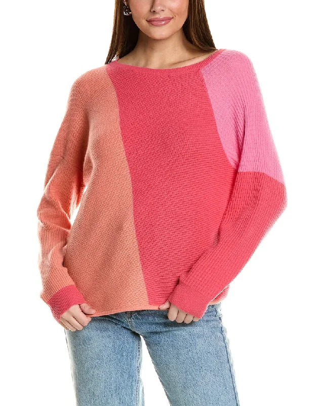 Oversized SweatersCollaboration Mixed Media Crewneck Cashmere Sweater