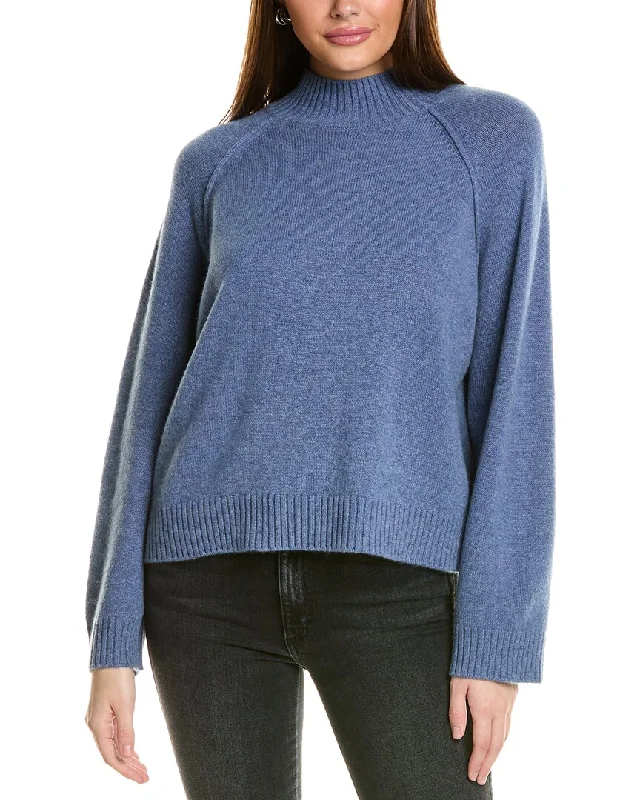 Quick-Dry Wool SweatersCollaboration Serena Boxy Mock Neck Cashmere Sweater