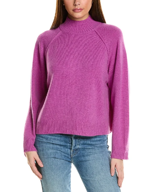 Flannel SweatersCollaboration Serena Boxy Mock Neck Cashmere Sweater