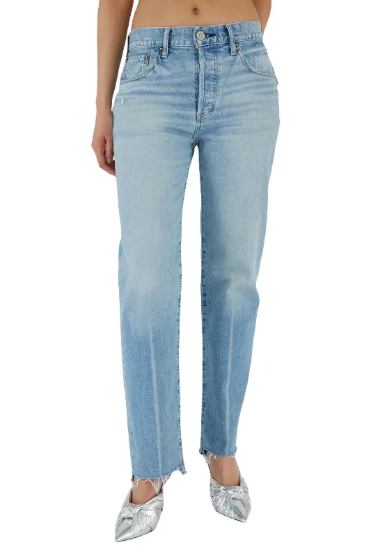 women's denim jeans with buttonsCumberland Straight Jeans In Ltblu