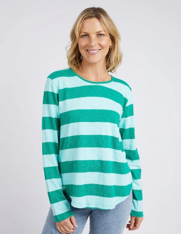 women's tops for black-tie affairsElm Spritz Stripe L/S Tee