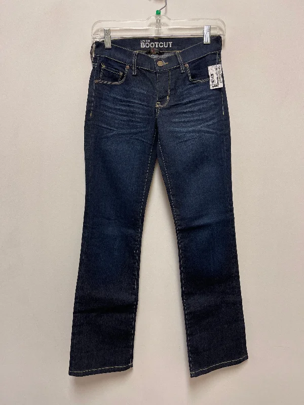 women's cropped denim jeansJeans Flared By New York And Co In Blue, Size: 0p