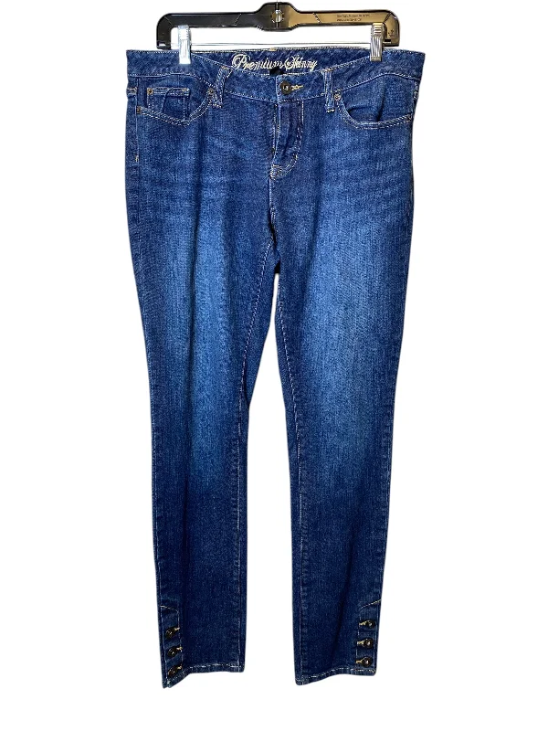 women's denim jeans with buttonsJeans Skinny By Gap In Blue, Size: 8