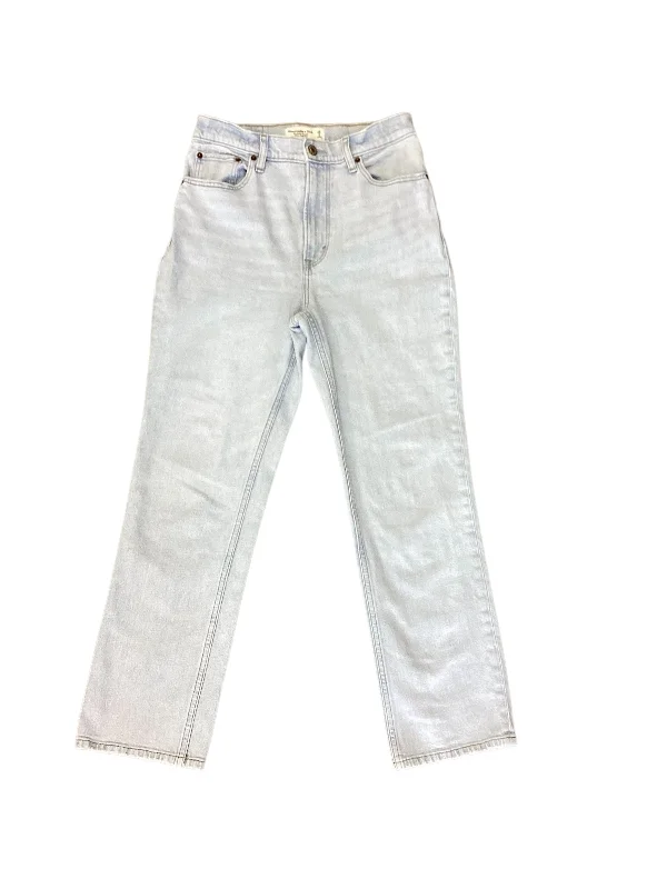 women's denim jeans with sequinsJeans Straight By Abercrombie And Fitch In Blue Denim, Size: 2