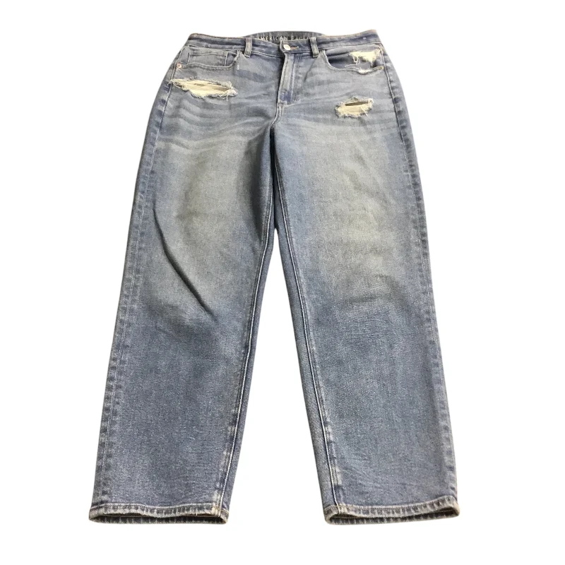 women's denim jeans for a relaxed lookJeans Straight By American Eagle In Blue Denim, Size: 12