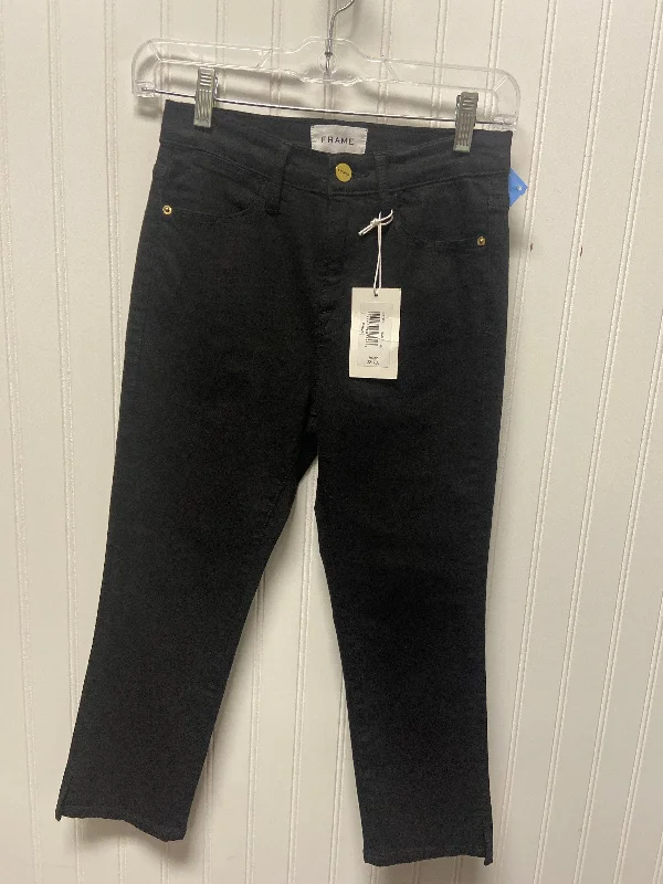 women's capri denim jeansJeans Straight By Frame In Black, Size: 2