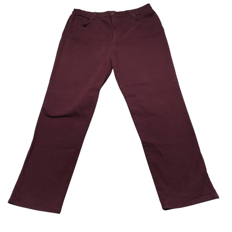 women's denim jeans with fake pocketsJeans Straight By Gloria Vanderbilt In Maroon, Size: 16