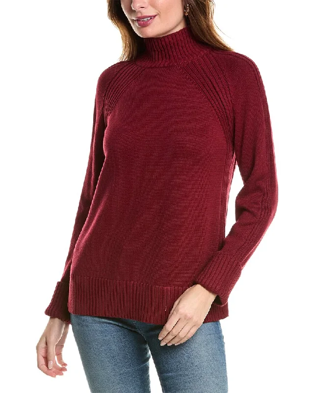 Fashionable SweatersJones New York Directional Mock Neck Sweater