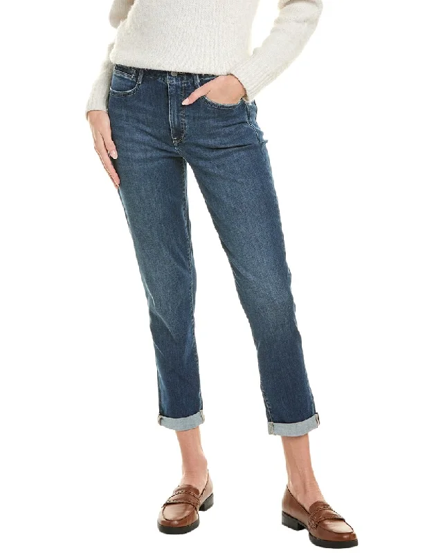 women's denim jeans with fake pocketsNYDJ Girlfriend Walton Jean Crop Jean