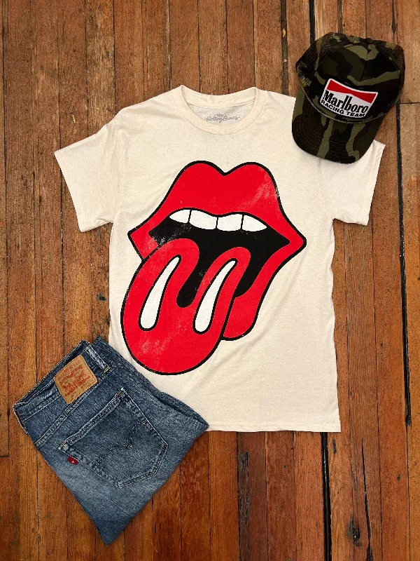 women's tops for glamorous eveningsRolling Stones Vintage Tongue T-Shirt