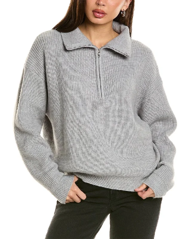 Oversized Cardigan SweatersSERENETTE 1/2-Zip Funnel Sweater