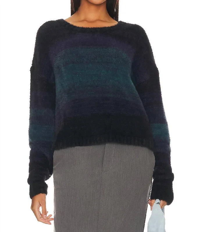 Soft Knitted SweatersSlouchy Sweater In Midnight Navy Ombre