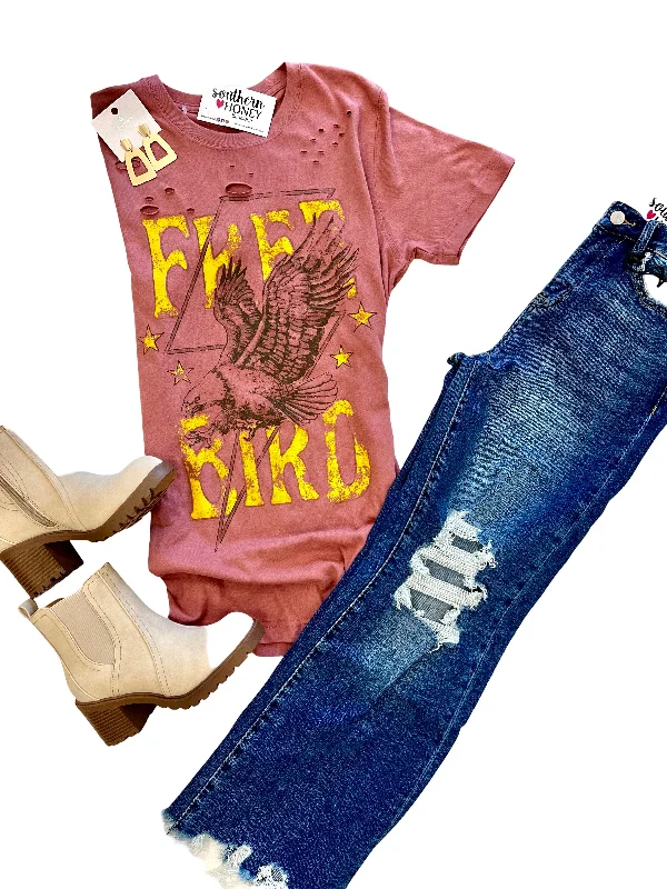 women's tops for those who want to add a bit of flair and personality to their looksThe Free As A Bird Graphic