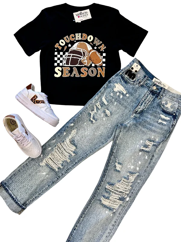 lace women's topsThe Touchdown Season Graphic