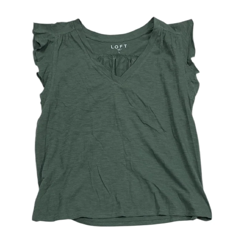 women's tops for those who love to shop for unique findsTop Short Sleeve By Loft In Green, Size: L