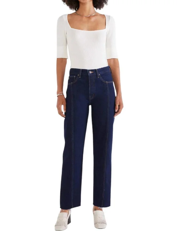 women's denim jeans for a cozy weekendTyler Seamed Crop Jeans In Night Swim