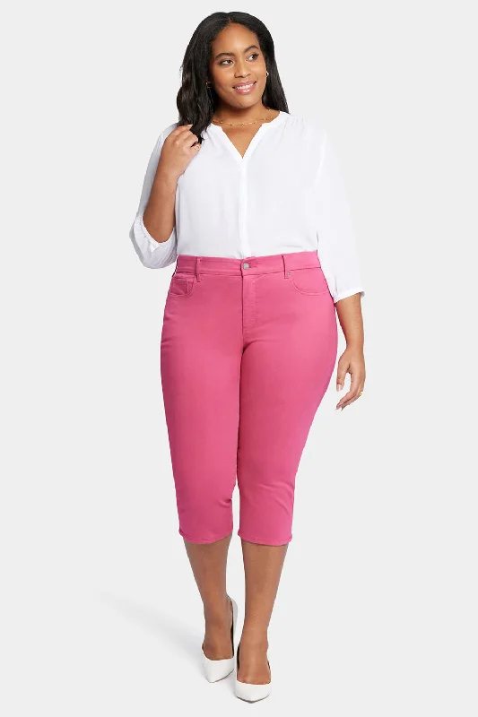 women's denim jeans for a casual FridayWaist-Match™ Slim Straight Crop Jeans In Plus Size - Raspberry Pink