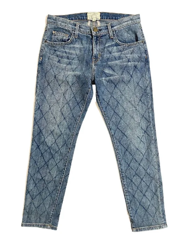 women's denim jeans for workoutsWomen's The Fling Quilted Ankle Relaxed Skinny Jean In Blue